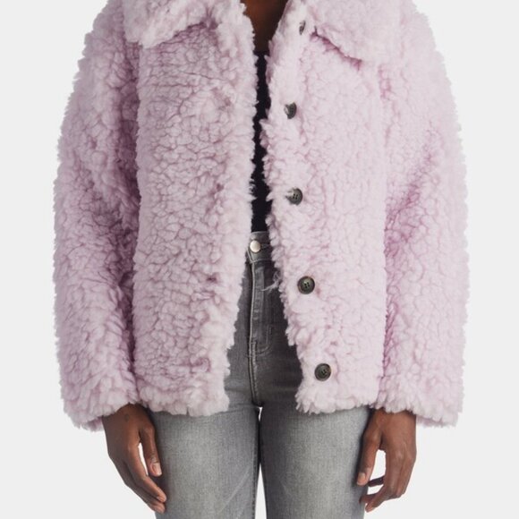 NWT Vero Moda Elvira Teddy Jacket in Lavender Pastel Purple - Picture 6 of 16